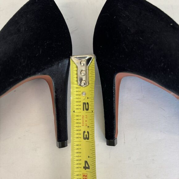 Carrano Rafaella Black Velvet Pointed Toe Classic Heels Pumps Women 8 Brazil - Picture 9 of 14